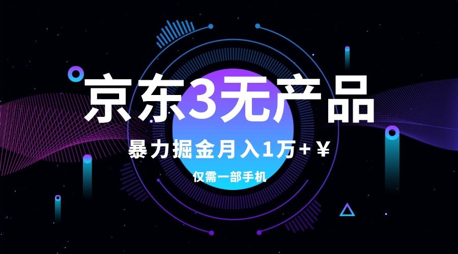 京东3无产品维权，暴力掘金玩法，小白月入1w+（仅揭秘）-智宇达资源网