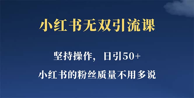 小红书无双课一天引50+女粉，不用做视频发视频，小白也很容易上手拿到结果-智宇达资源网