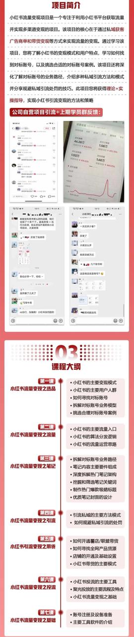 小红书流量·变现陪跑营：私域获客广告商单和带货变现 月入10w+-智宇达资源网
