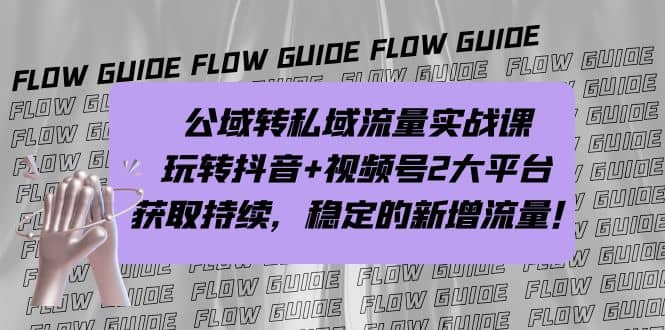 公域转私域流量实战课，玩转抖音+视频号2大平台，获取持续，稳定的新增流量-智宇达资源网