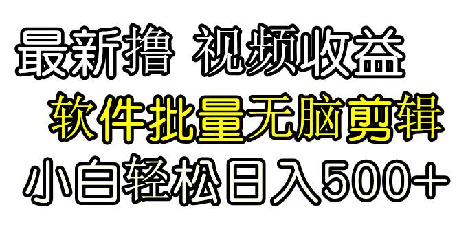 图片[1]-发视频撸收益，软件无脑批量剪辑，第一天发第二天就有钱-智宇达资源网