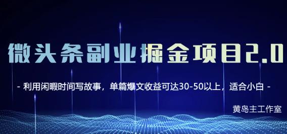 黄岛主微头条副业掘金项目第2期，单天做到50-100+收益！-智宇达资源网