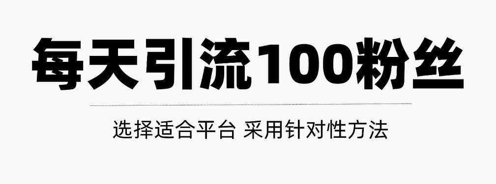 只需要做好这几步，就能让你每天轻松获得100+精准粉丝的方法！【视频教程】-智宇达资源网