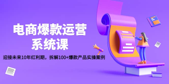 电商爆款运营系统课：迎接未来10年红利期，拆解100+爆款产品实操案例-智宇达资源网