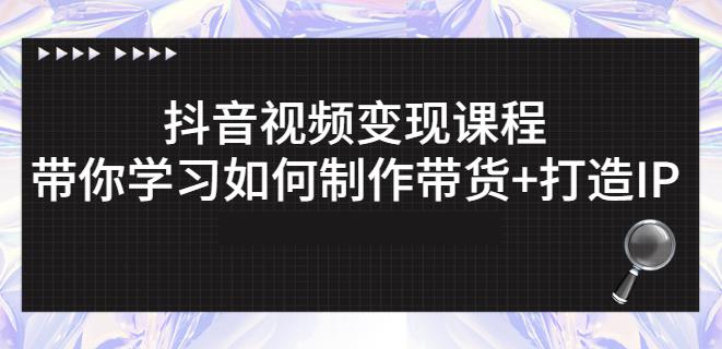 抖音短视频变现课程：带你学习如何制作带货+打造IP【41节】-智宇达资源网