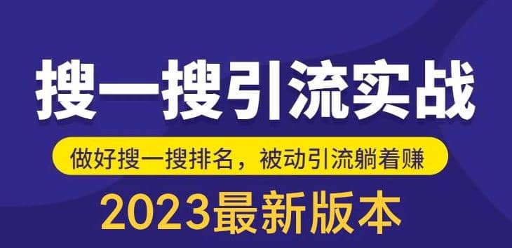 外面收费980的最新公众号搜一搜引流实训课，日引200+-智宇达资源网