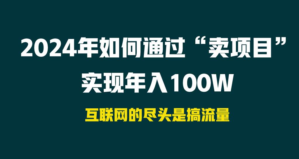 2024年如何通过“卖项目”实现年入100W-智宇达资源网