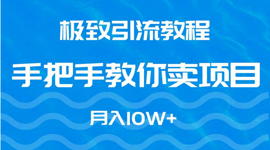 极致引流教程，手把手教你卖项目，月入10W+-智宇达资源网