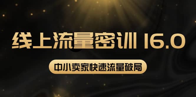 2022秋秋线上流量密训16.0：包含 暴力引流10W+中小卖家流量破局技巧 等等！-智宇达资源网