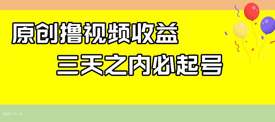 图片[1]-最新撸视频收益玩法，一天轻松200+-智宇达资源网