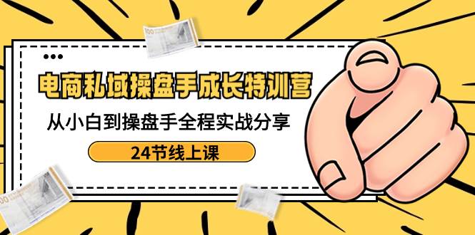 电商私域-操盘手成长特训营：从小白到操盘手全程实战分享-24节线上课-智宇达资源网