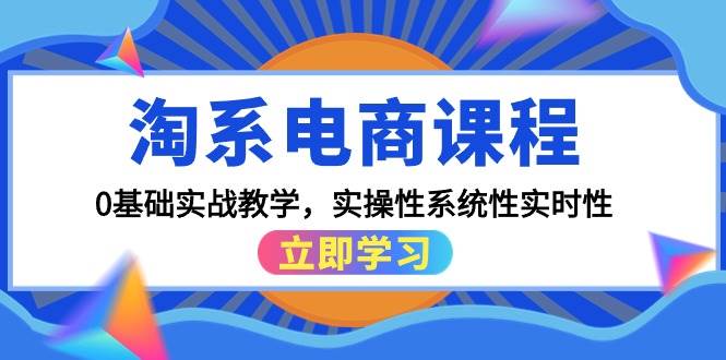 淘系电商课程，0基础实战教学，实操性系统性实时性（15节课）-智宇达资源网