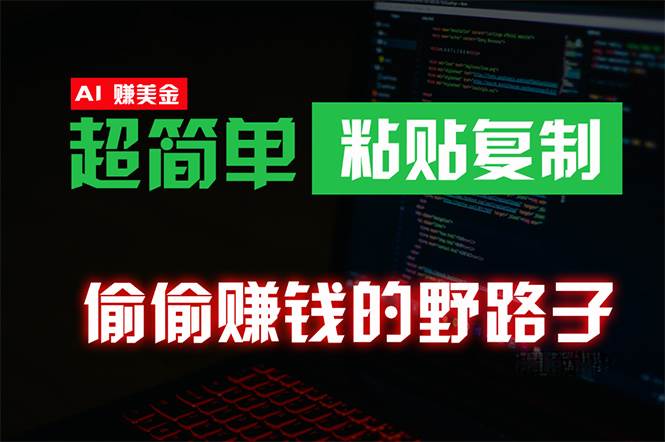 偷偷赚钱野路子，0成本海外淘金，无脑粘贴复制 稳定且超简单 适合副业兼职-智宇达资源网