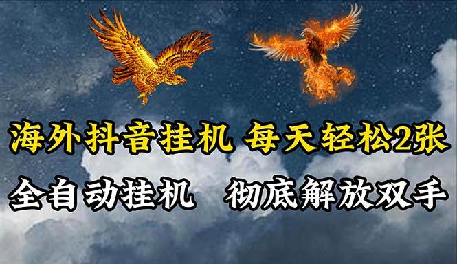 海外抖音挂机，全自动挂机，每天轻松两张-智宇达资源网