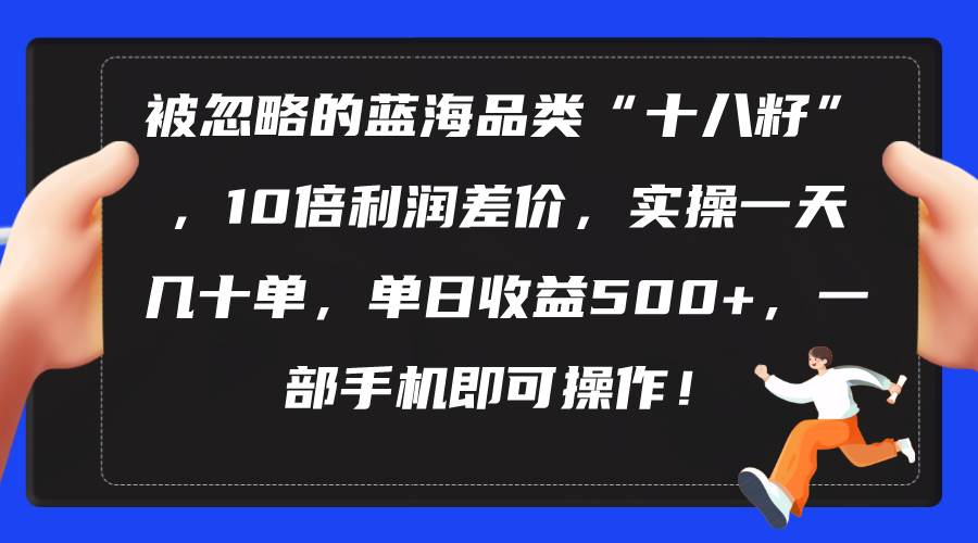 被忽略的蓝海品类“十八籽”，10倍利润差价，实操一天几十单 单日收益500+-智宇达资源网