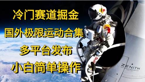 冷门赛道掘金，国外极限运动视频合集，多平台发布，小白简单操作-智宇达资源网