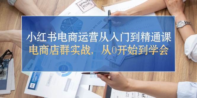 小红书电商运营从入门到精通课，电商店群实战，从0开始到学会-智宇达资源网