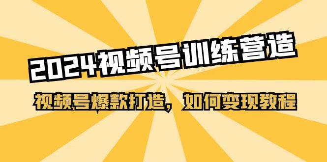 2024视频号训练营，视频号爆款打造，如何变现教程（20节课）-智宇达资源网