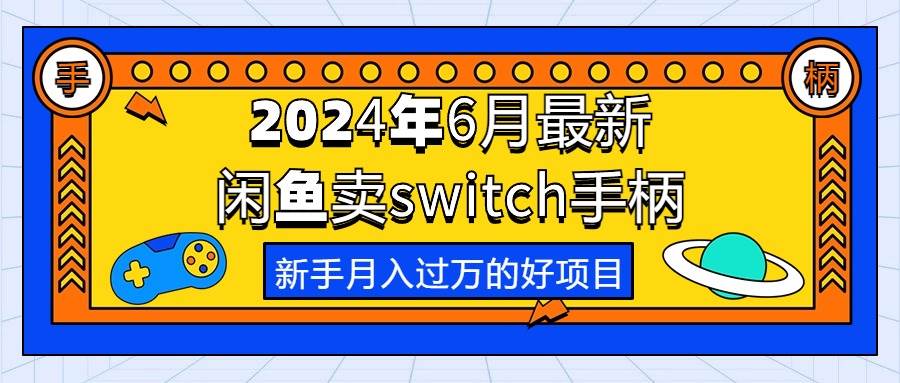 2024年6月最新闲鱼卖switch游戏手柄，新手月入过万的第一个好项目-智宇达资源网