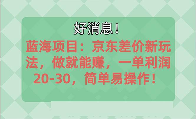 越早知道越能赚到钱的蓝海项目：京东大平台操作，一单利润20-30，简单…-智宇达资源网