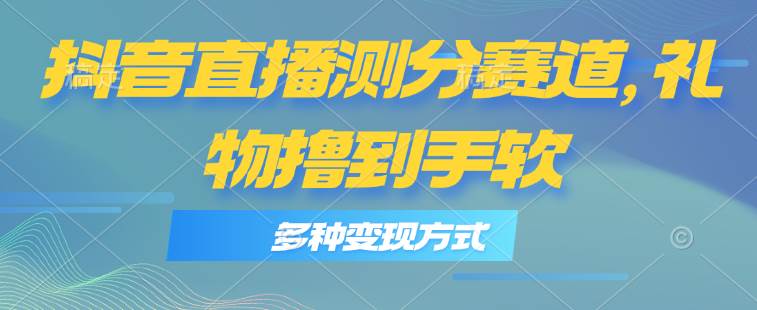 抖音直播测分赛道，多种变现方式，轻松日入1000+-智宇达资源网