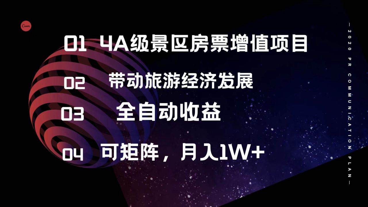 图片[1]-4A级景区房票增值项目  带动旅游经济发展 全自动收益 可矩阵 月入1w+-智宇达资源网