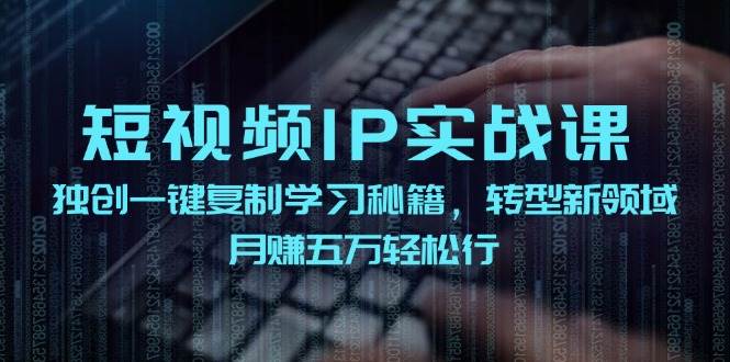 短视频 IP实战课，独创一键复制学习秘籍，转战新领域，月赚五万轻松行-智宇达资源网