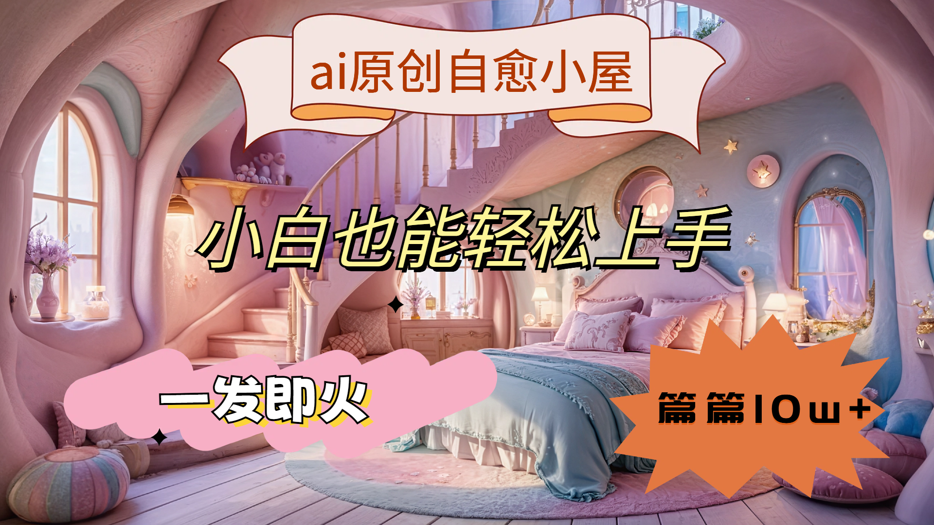 ai原创治愈小屋，小白也能轻松上手，一发即火，篇篇10w+-智宇达资源网