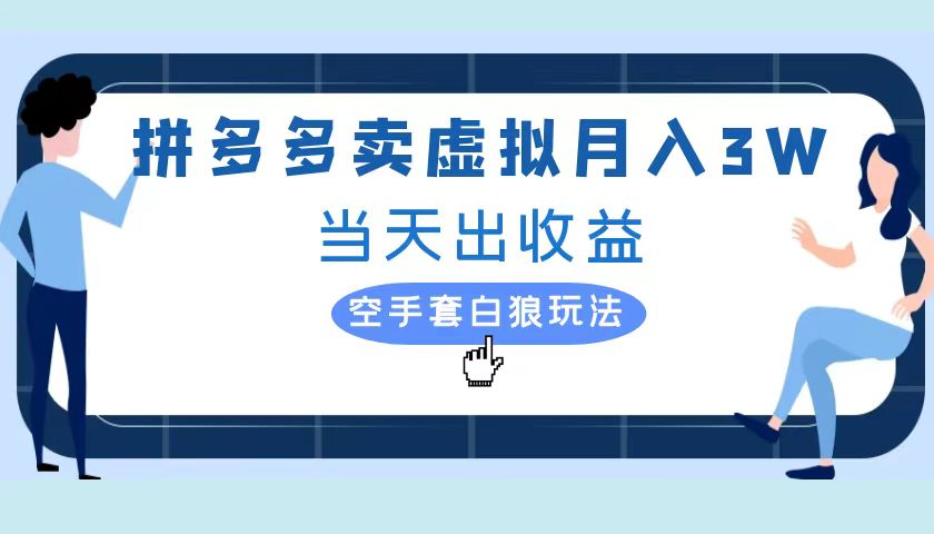 拼多多虚拟项目，单人月入3W+，实操落地项目-智宇达资源网