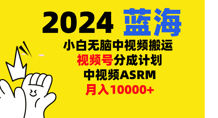 小白无脑复制-中视频视频号-分成计中视频ASRM-智宇达资源网